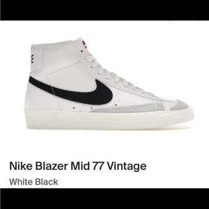 Nike Blazer Mid 77 Vintage White Black Sneakers